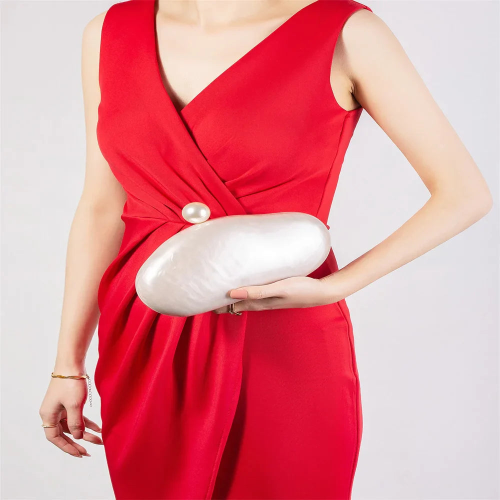 Nova pérola mármore vermelho verde marrom preto acrílico caixa embreagens sacos de noite feminino luxo designer bolsas nupcial festa casamento sacos