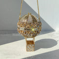 Alizekerr balão de ar quente em forma de cristal sacos de noite feminino luxo elegante único strass circular embreagem bolsas festa casamento