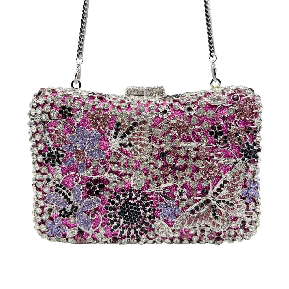 Xiyuan marca de luxo designer cristais sacos noite moda feminina diamantes bolsa festa casamento flor garras nupciais