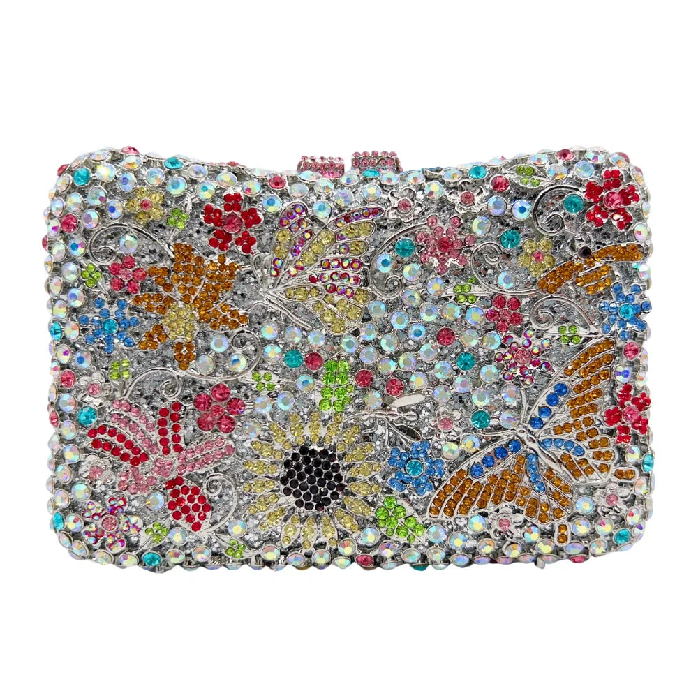 Xiyuan marca de luxo designer cristais sacos noite moda feminina diamantes bolsa festa casamento flor garras nupciais