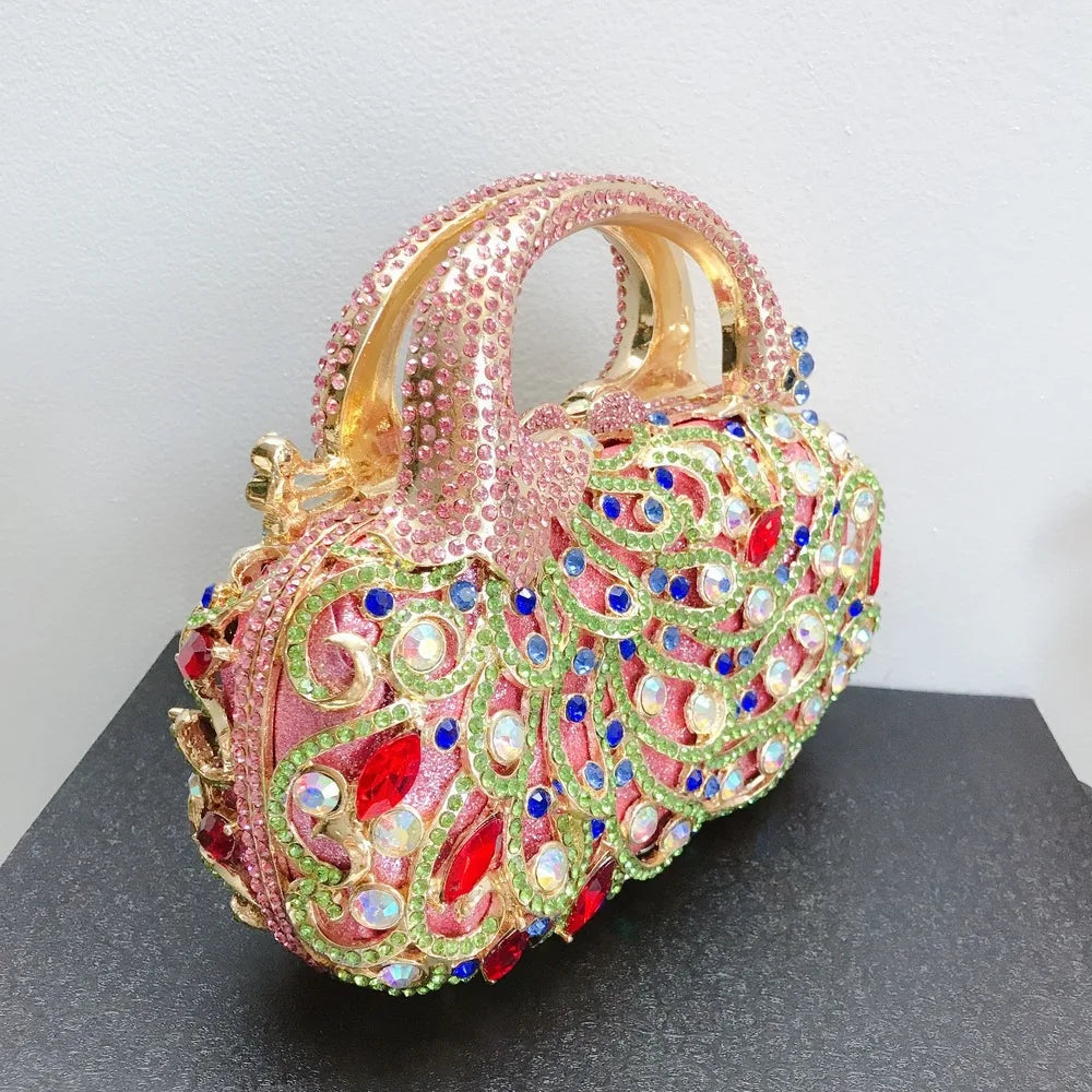 Saco De Jantar De Incorporação De Diamante, Mais Recente Estilo Phoenix, Bolsa De Noite De Luxo, Festa De Casamento