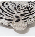 Três-d cabeça de tigre cristal noite sacos de embreagem para festa de casamento metal strass novidade bolsas e bolsas designer de luxo