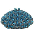 Boutique de fgg luz azul cristal sacos de embreagem para mulheres pavão noite bolsa nupcial casamento strass minaudiere bolsas saco