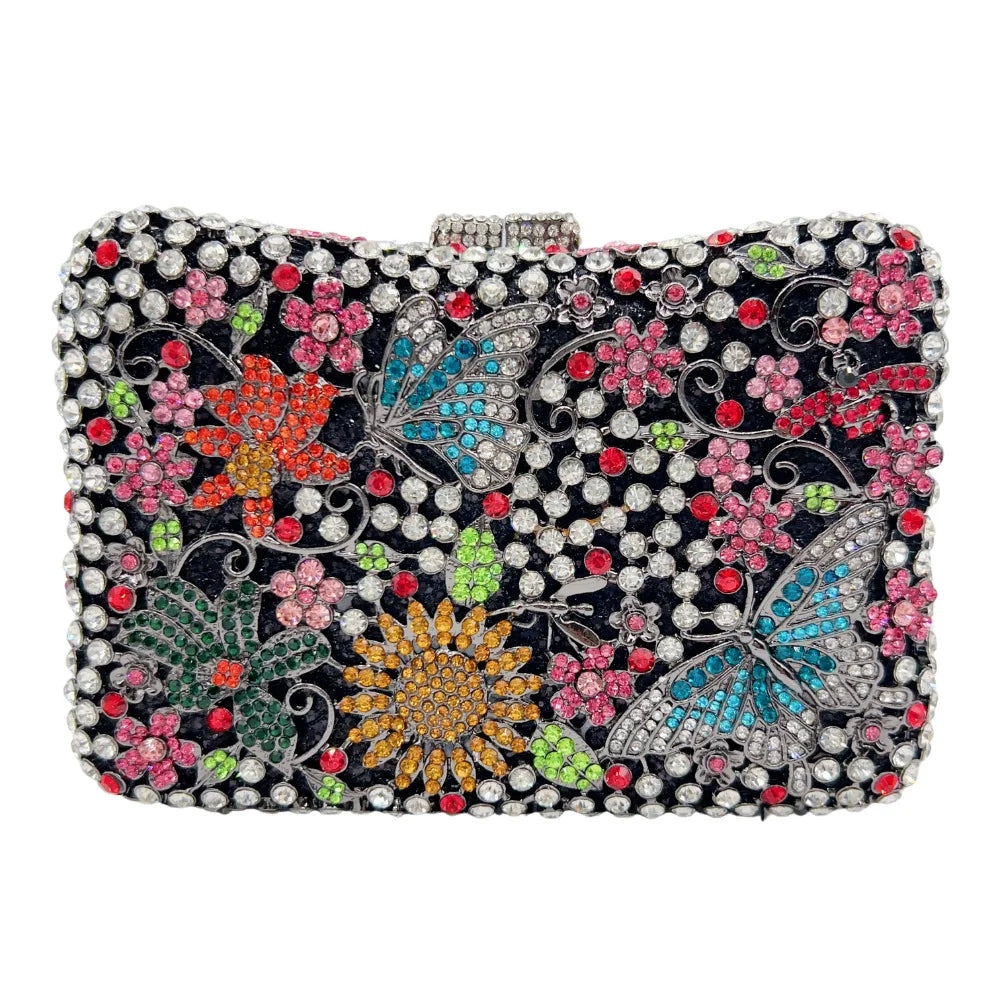 Xiyuan marca de luxo designer cristais sacos noite moda feminina diamantes bolsa festa casamento flor garras nupciais