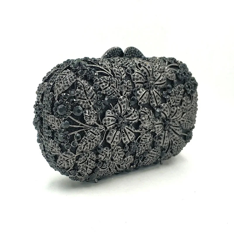Mulheres saco de festa à noite diamantes elegante embreagem cristal luxo nupcial festa casamento carteira bolsa flor bolsas cristal