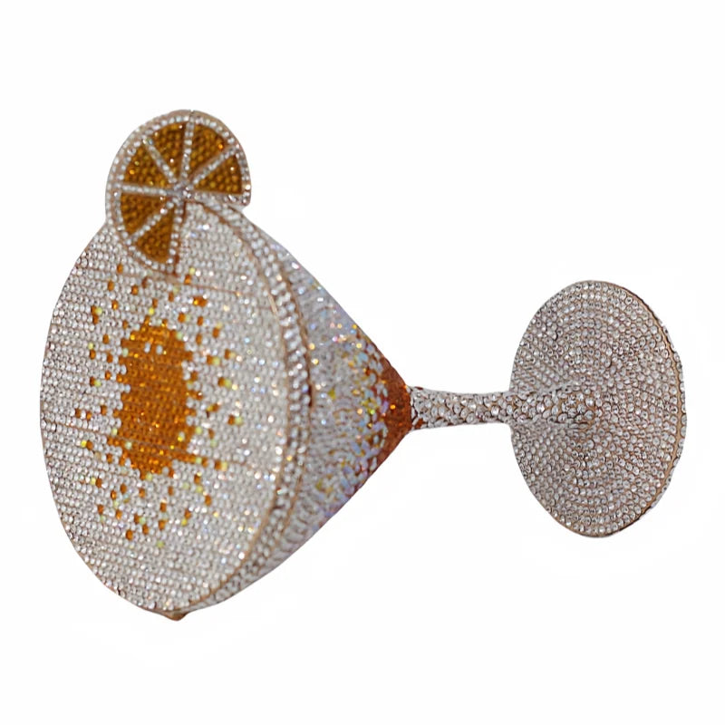 Martin cocktail copo diamante saco de noite nova chegada cristal nupcial bolsa jantar garras feminino bolsa cristal strass sacos