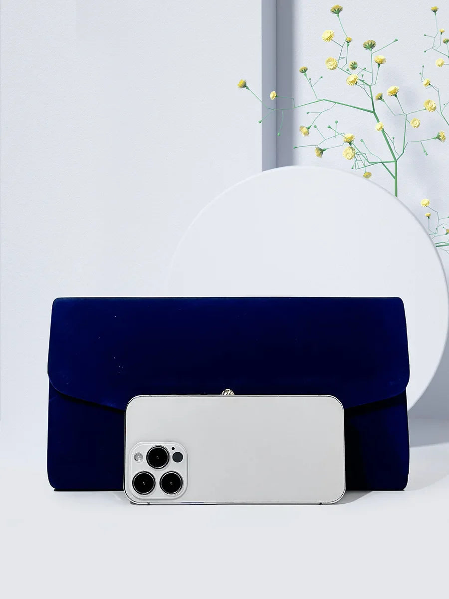 Bolsa quadrada do vintage de veludo para casamento nupcial, garras banquete vermelho, sacos de ombro, envelope azul Prom, novo, 2023