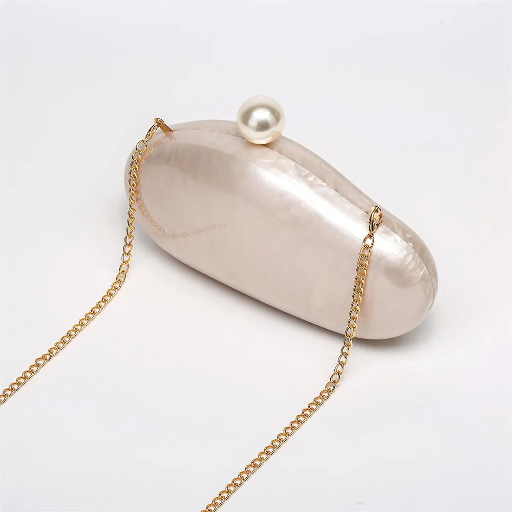 Nova pérola mármore vermelho verde marrom preto acrílico caixa embreagens sacos de noite feminino luxo designer bolsas nupcial festa casamento sacos