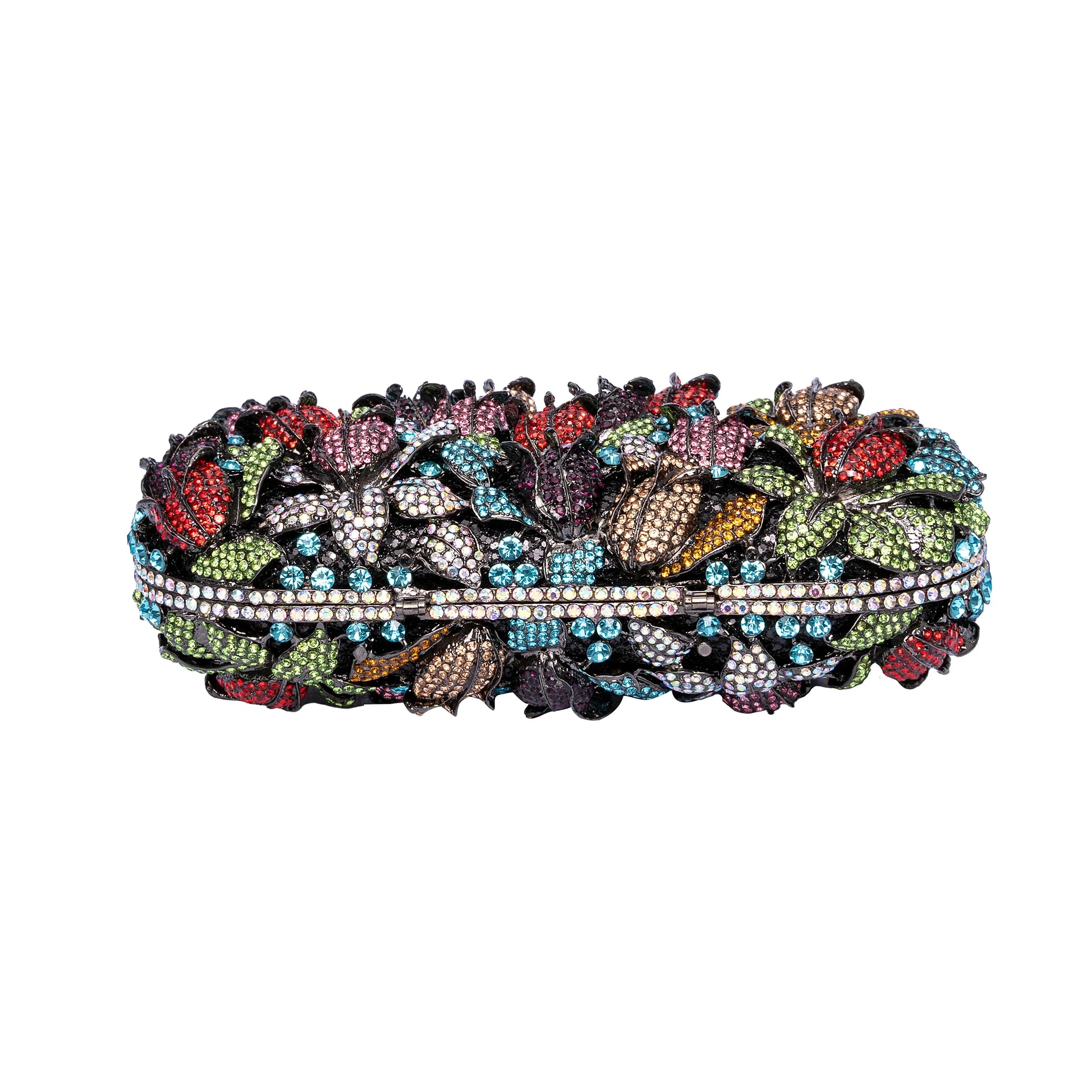 Luxo oco para fora das mulheres flor sacos de noite cristal embreagem casamento pedra bolsa e bolsa festa nupcial jantar minaudiere saco