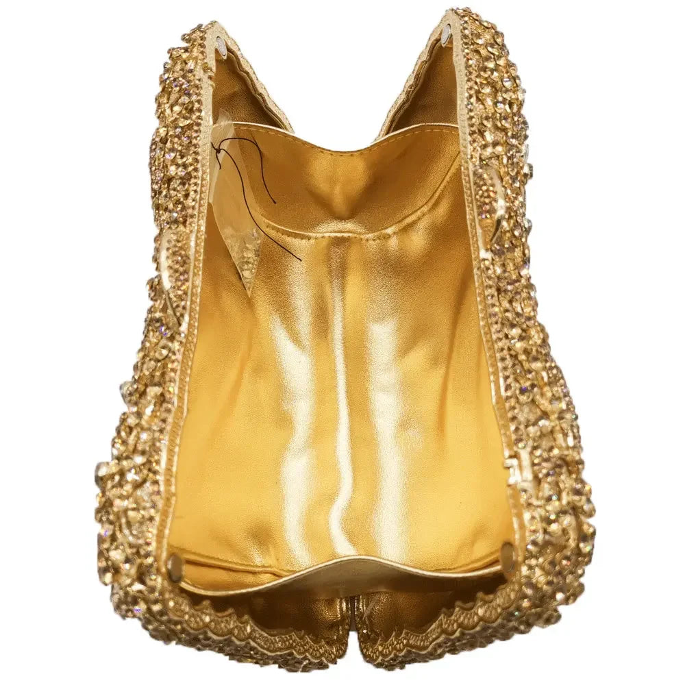 Boutique de fgg artesanal flor strass bolsas de embreagem para mulheres bolsas de noite, sacos de embreagem de cristal brilhante para festa de formatura