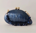 Pérola Azul Escuro Shell Acrílico Caixa Bolsa de Embreagem para Mulheres, Bolsa De Noite, Bolsa Crossbody, Cadeia De Ombro Bolsas, Festa De Casamento, Senhora