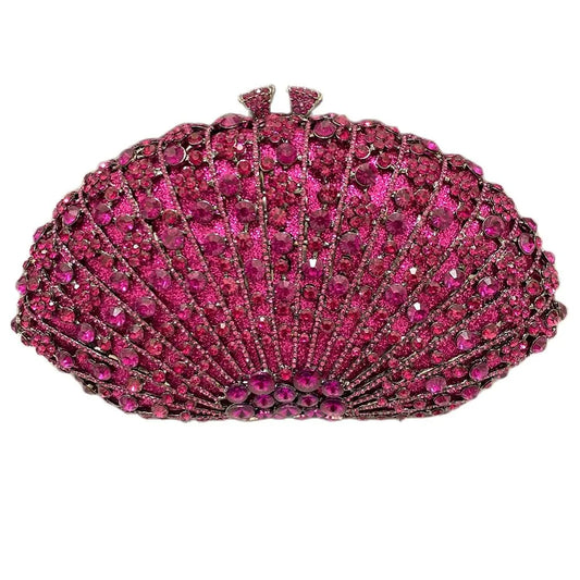 Amethyst Crystal Metal Clutch