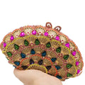 Boutique de fgg luz azul cristal sacos de embreagem para mulheres pavão noite bolsa nupcial casamento strass minaudiere bolsas saco