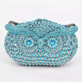 Bolsa de mão de noite em formato de coruja, multicolorida, grande, strass, bolsa de festa feminina, bolsa de baile, mini minaudiere