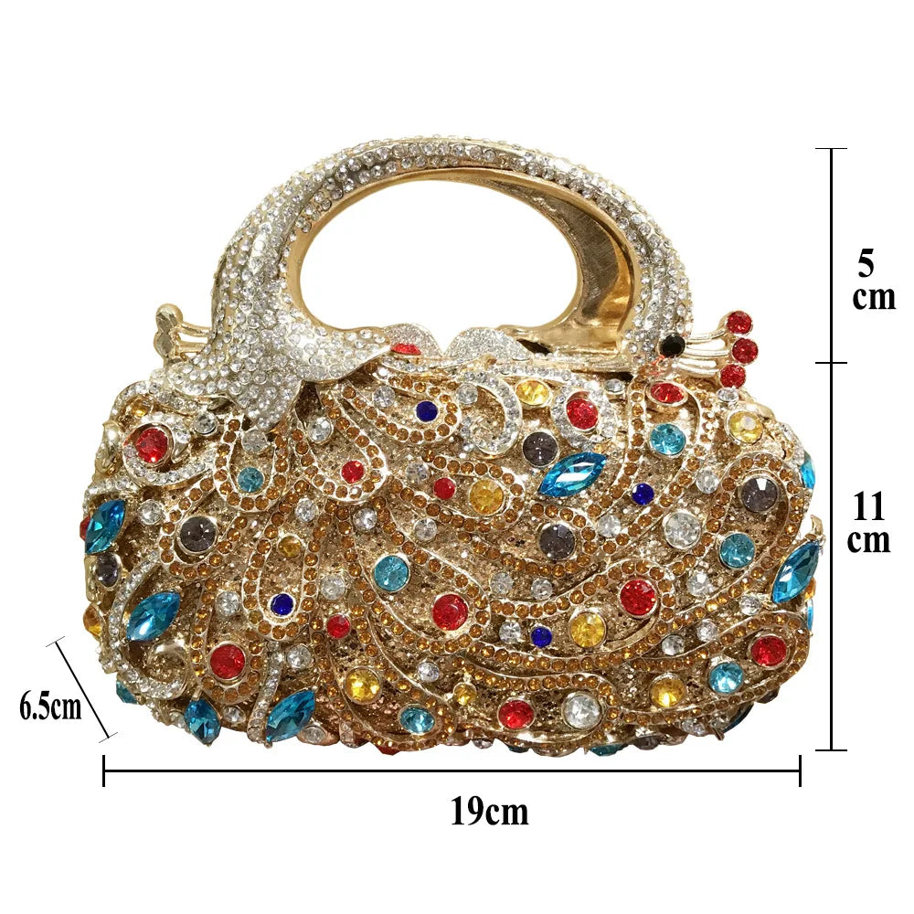 Saco De Jantar De Incorporação De Diamante, Mais Recente Estilo Phoenix, Bolsa De Noite De Luxo, Festa De Casamento