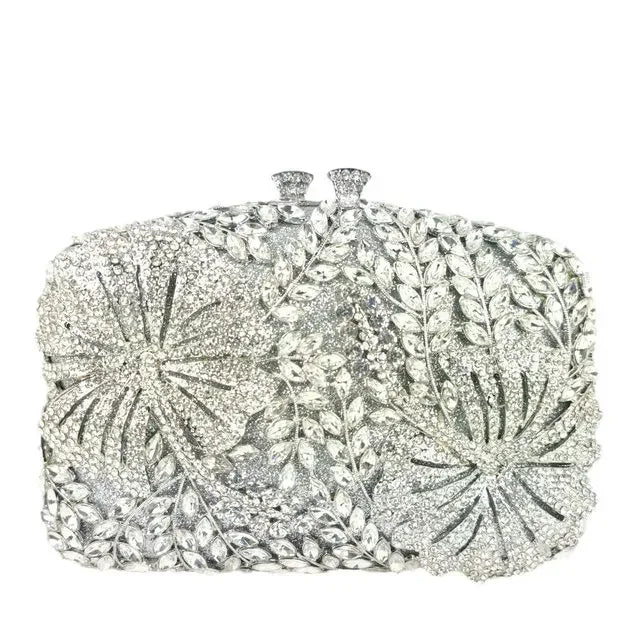 Boutique de fgg flor elegante bolsas e bolsas de noite designer de luxo festa de casamento strass sacos de embreagem de casamento nupcial