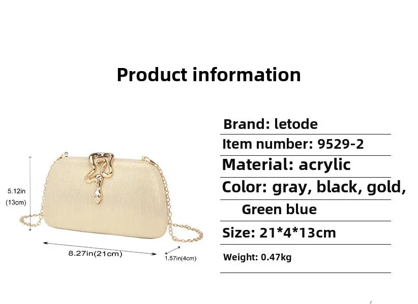 Moda cobra bloqueio saco de embreagem versátil festa noite bolsa vestido código saco crossbody para todas as ocasiões