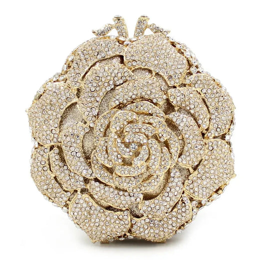 Rosa/branco cristal noite sacos de embreagem strass festa baile bolsas diamantes flor formal jantar bolsas para mulher minaudiere