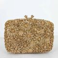 Boutique de fgg crisântemo flor sacos de noite e embraiagens feminino cristal embreagem festa casamento strass bolsas bolsas