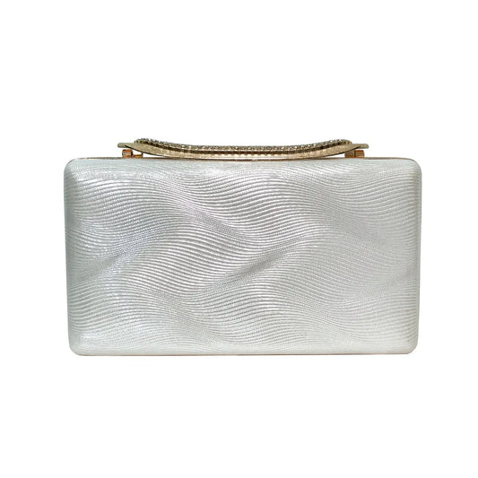 Bolsa de mão feminina elegante, bolsa de mão verde para mãe da noiva/noivo, fivela de strass, superfície plissada, bolsa quadrada