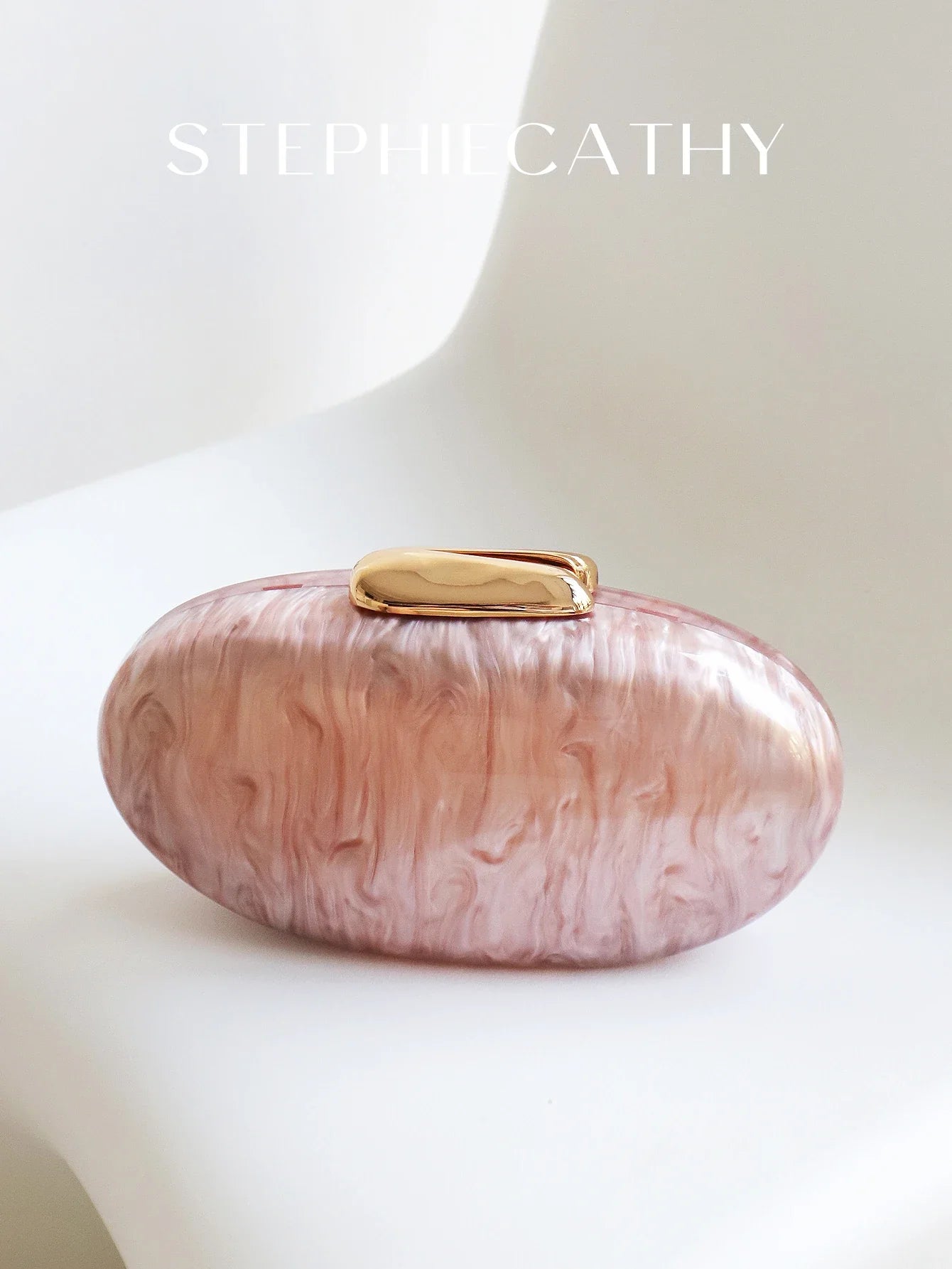 Sc marca de luxo elegante acrílico ímã fechamento embreagem bolsa em forma oval se encaixa celular design chique noiva bolsa casamento festa