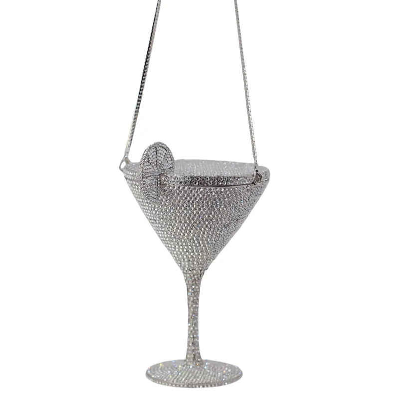 Martin cocktail copo diamante saco de noite nova chegada cristal nupcial bolsa jantar garras feminino bolsa cristal strass sacos