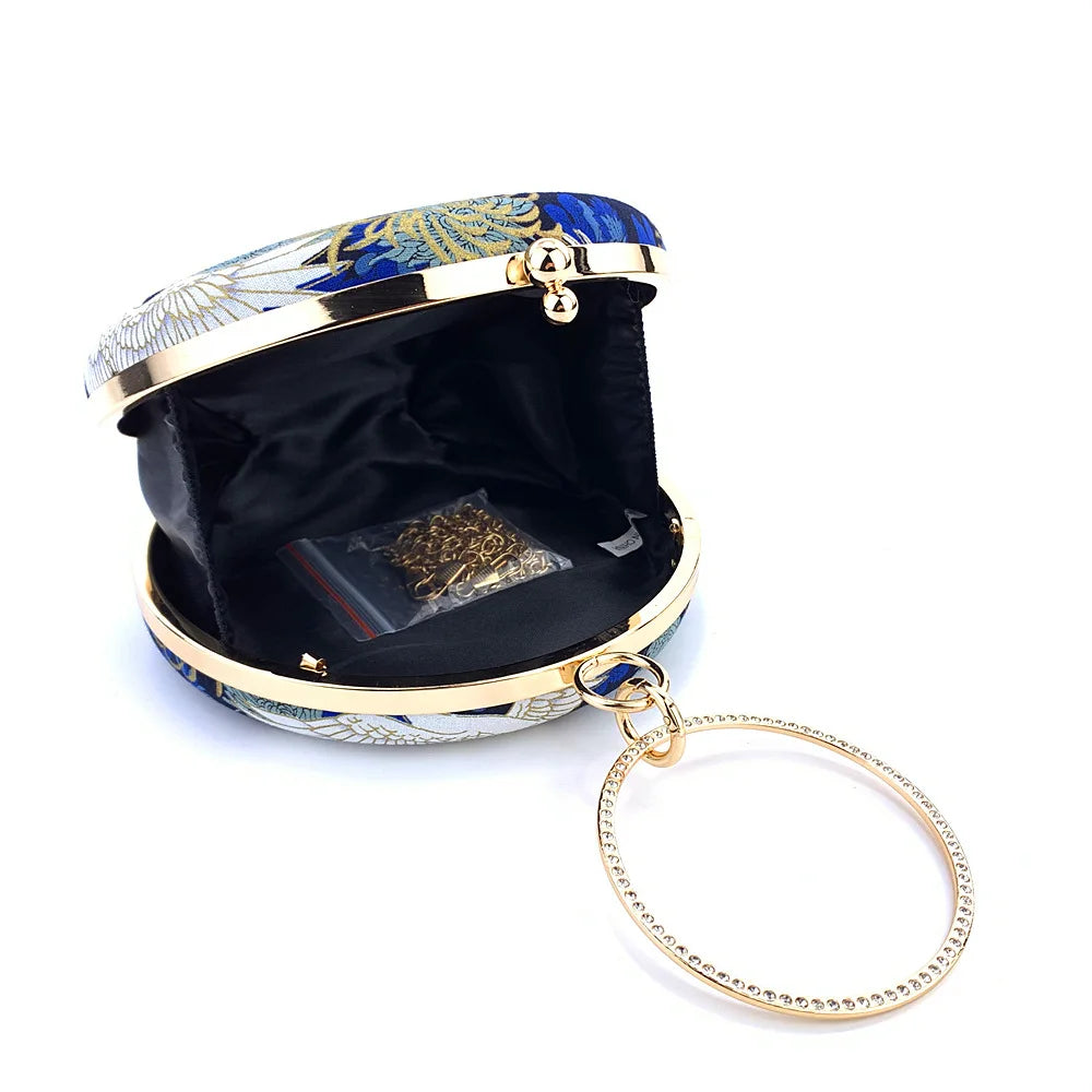 Saco clássico diamante círculo sacos chineses mãe mulheres professor presente saco sacos vintage bloqueio alça superior bolsas femininas