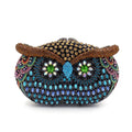 Bolsa de mão de noite em formato de coruja, multicolorida, grande, strass, bolsa de festa feminina, bolsa de baile, mini minaudiere