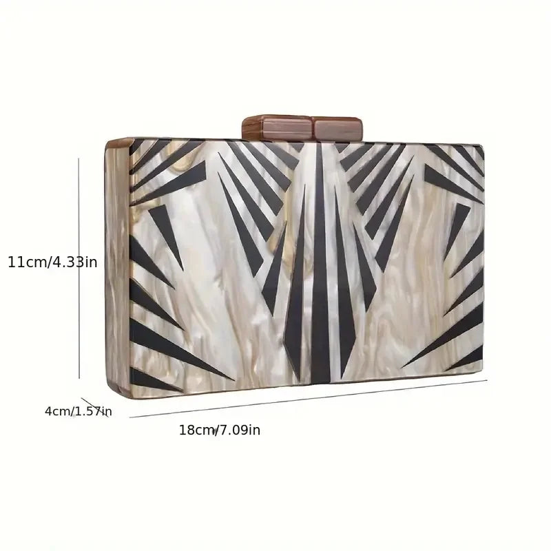 Mármore nu preto listrado acrílico bolsa feminina ombro noite garras saco festa de casamento designer senhora aleta bolsa caixa