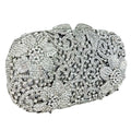 Boutique de fgg champanhe feminino flor bolsa de noite saco nupcial casamento strass bolsas festa jantar formal saco embreagem