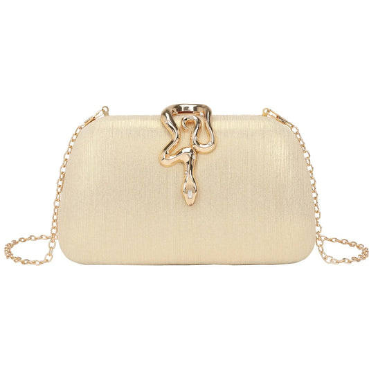 Moda cobra bloqueio saco de embreagem versátil festa noite bolsa vestido código saco crossbody para todas as ocasiões