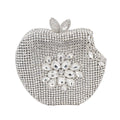 KHNMEET-Maçã Rosa Bolsa Noite para Mulheres, Diamante De Cristal, Embreagem De Festa, Saco De Luxo De Casamento, Moda De Frutas, Bolsa Das Senhoras, SC146