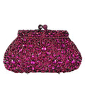 Flor coroa prata cristal embreagem para mulheres, bolsa de noite, saco de baile, embreagens nupciais, bolsa de casamento, boutique de fgg, em estoque