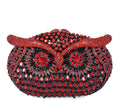 Bolsa de mão de noite em formato de coruja, multicolorida, grande, strass, bolsa de festa feminina, bolsa de baile, mini minaudiere