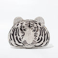 Três-d cabeça de tigre cristal noite sacos de embreagem para festa de casamento metal strass novidade bolsas e bolsas designer de luxo