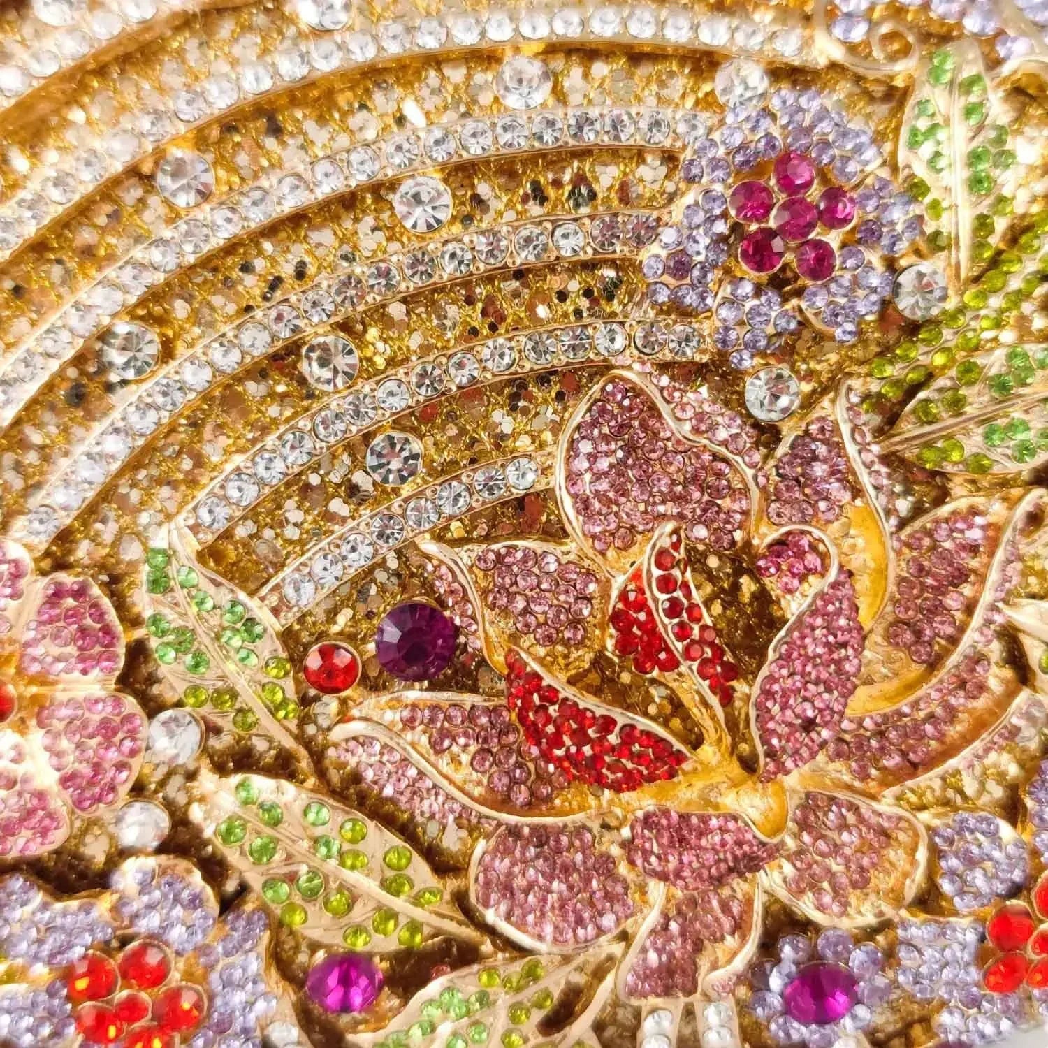 Boutique de fgg luxo cristal embreagem bolsas para mulheres formal festa jantar strass bolsa embreagem nupcial flor saco noite