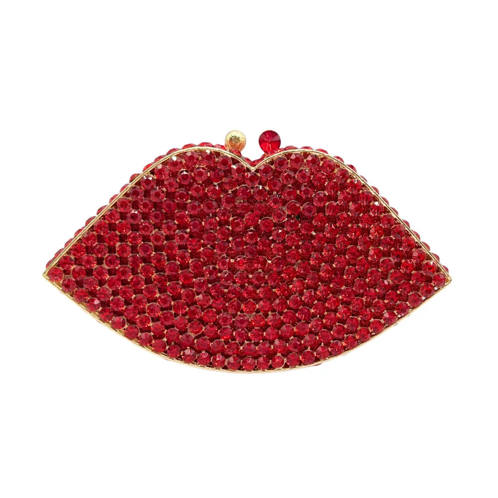 Luxo vermelho diamantes noite sacos de embreagem jantar das mulheres gemas dia garras festa prata vidro bolsa swarovski pedra bolsa ombro