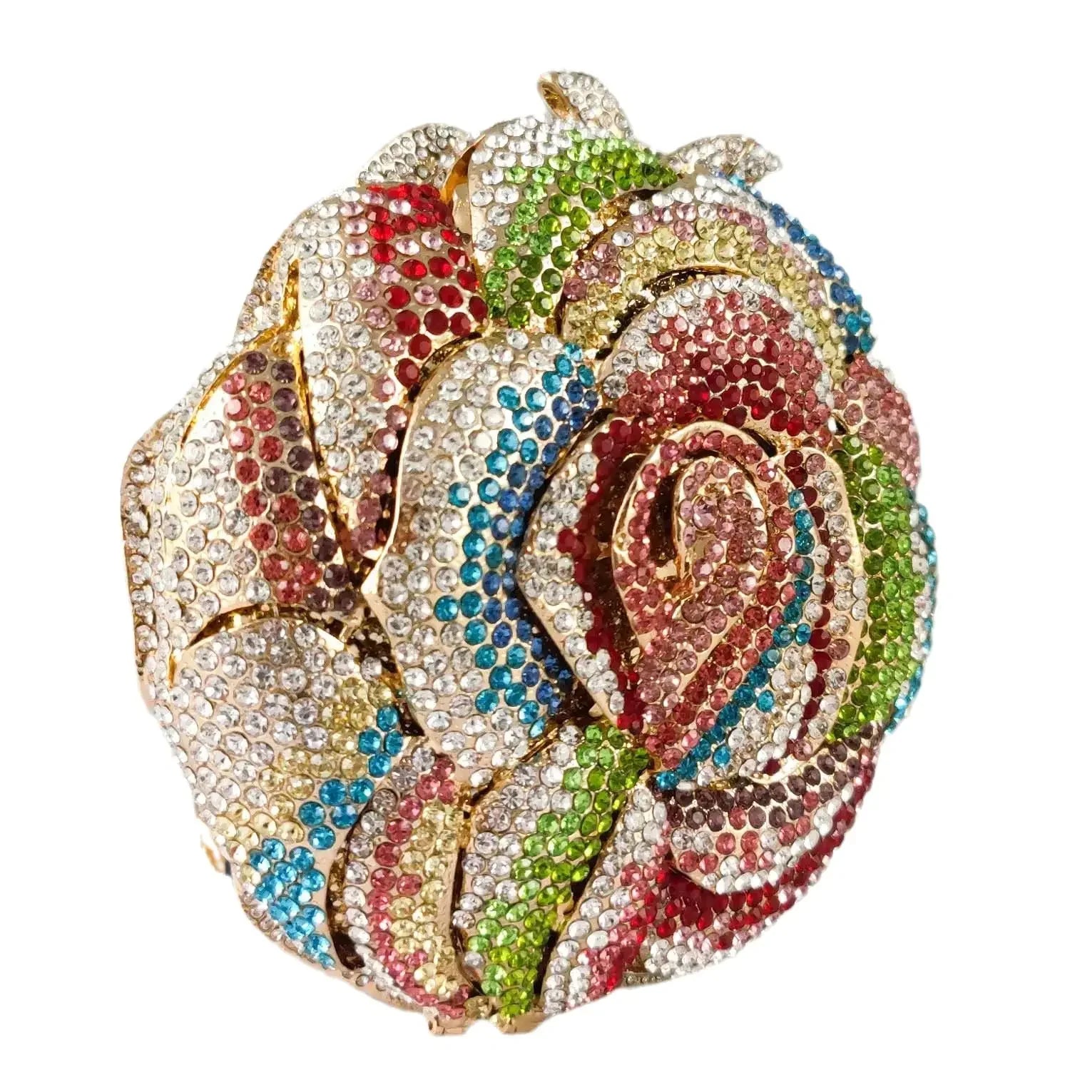 Boutique de fgg feminino flor colorida sacos de noite e embreagens nupcial strass bolsas festa casamento minaudiere bolsa embreagem