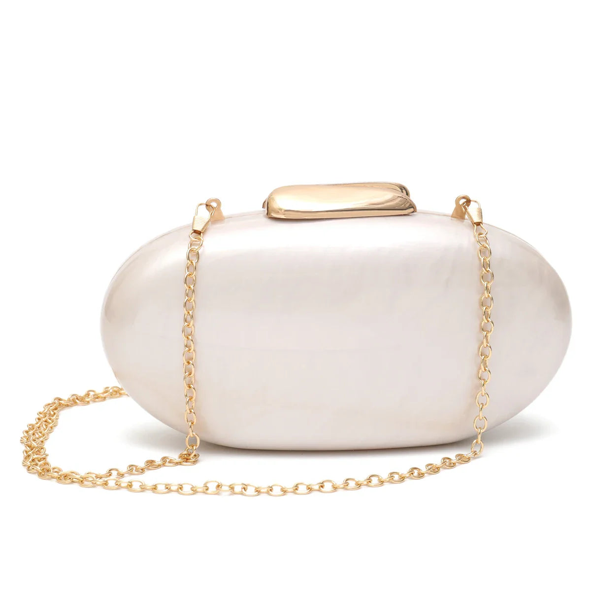 Sc marca de luxo elegante acrílico ímã fechamento embreagem bolsa em forma oval se encaixa celular design chique noiva bolsa casamento festa