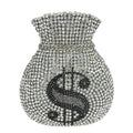Bouotique de fgg (em estoque) dólares dinheiro bolsa de embreagem feminina cristal bolsas noite festa casamento cocktail minaudiere bolsas
