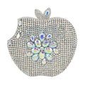 KHNMEET-Maçã Rosa Bolsa Noite para Mulheres, Diamante De Cristal, Embreagem De Festa, Saco De Luxo De Casamento, Moda De Frutas, Bolsa Das Senhoras, SC146