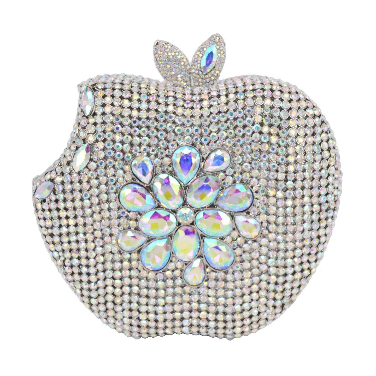 KHNMEET-Maçã Rosa Bolsa Noite para Mulheres, Diamante De Cristal, Embreagem De Festa, Saco De Luxo De Casamento, Moda De Frutas, Bolsa Das Senhoras, SC146