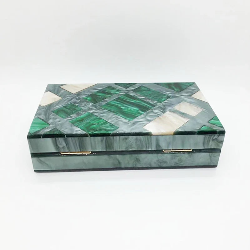 Moda acrílico bolsa de embreagem multicolorido xadrez retalhos saco de noite luxo corrente ombro crossbody sacos novidade carteira bolsas