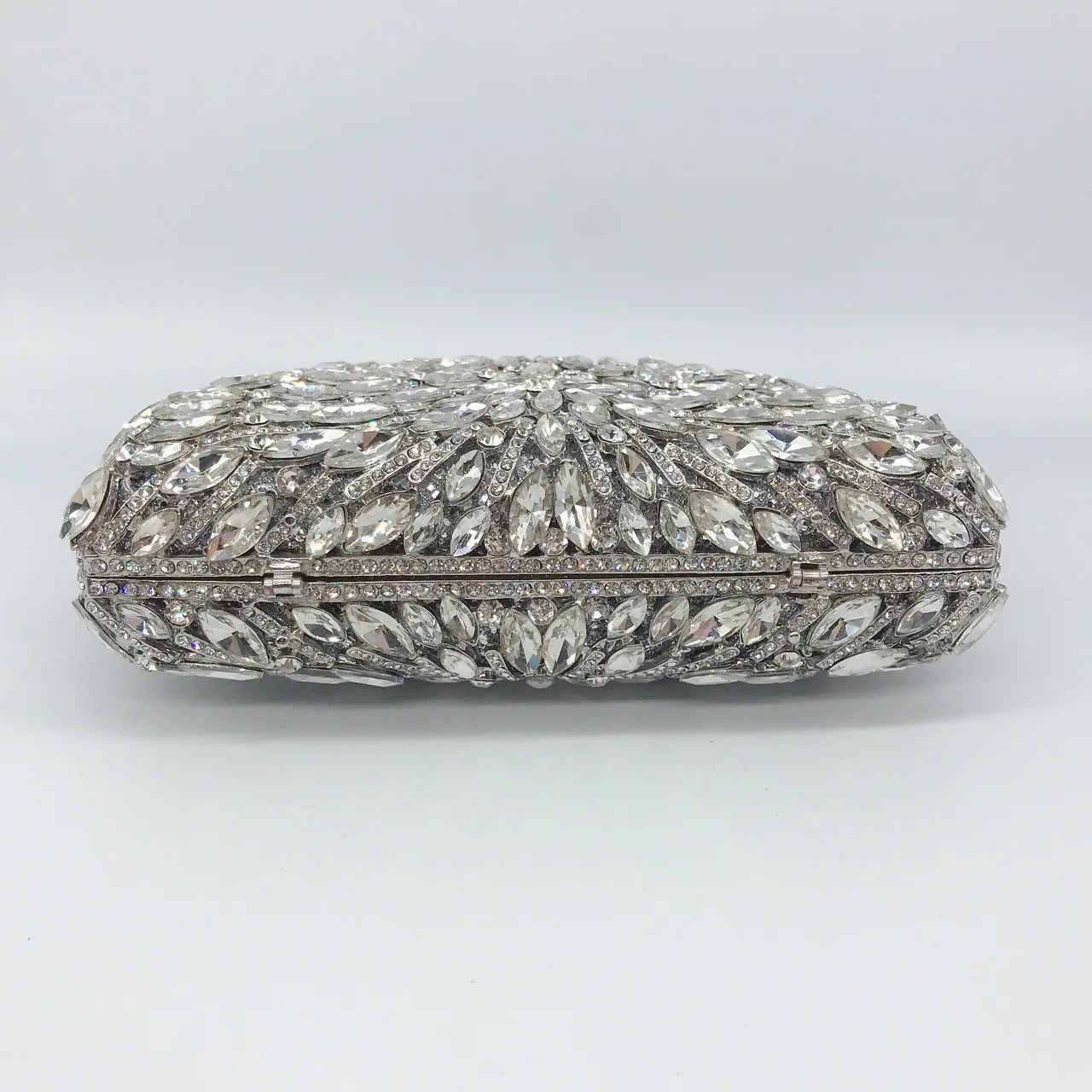 Esplêndido saco de jantar de diamante de metal, cheio de diamantes, saco de moda portátil para vestidos de banquete feminino bolsa de strass