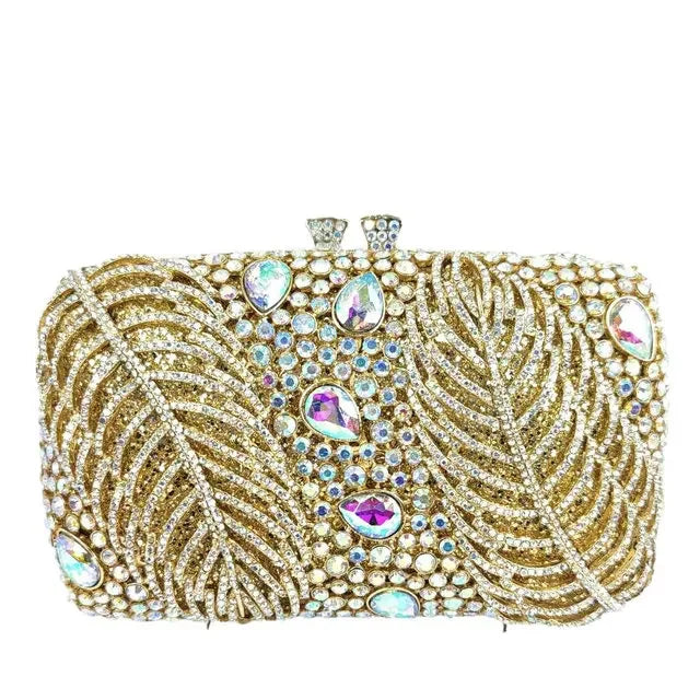 Boutique de fgg roxo cristal noite sacos embreagem feminino formal festa folha strass bolsas nupcial casamento minaudiere bolsa
