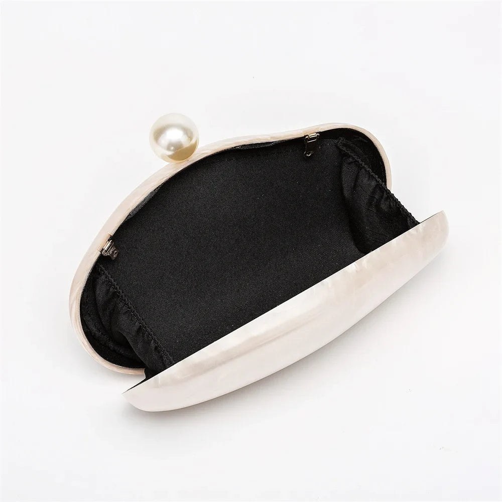 Nova pérola mármore vermelho verde marrom preto acrílico caixa embreagens sacos de noite feminino luxo designer bolsas nupcial festa casamento sacos
