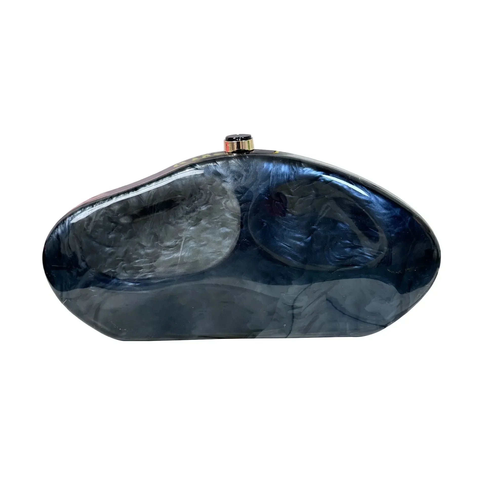 2024 outono nova moda acrílico portátil noite banquete saco de ondulação de água padrão deformado pedra ombro único inclinação cruz