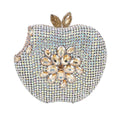 KHNMEET-Maçã Rosa Bolsa Noite para Mulheres, Diamante De Cristal, Embreagem De Festa, Saco De Luxo De Casamento, Moda De Frutas, Bolsa Das Senhoras, SC146