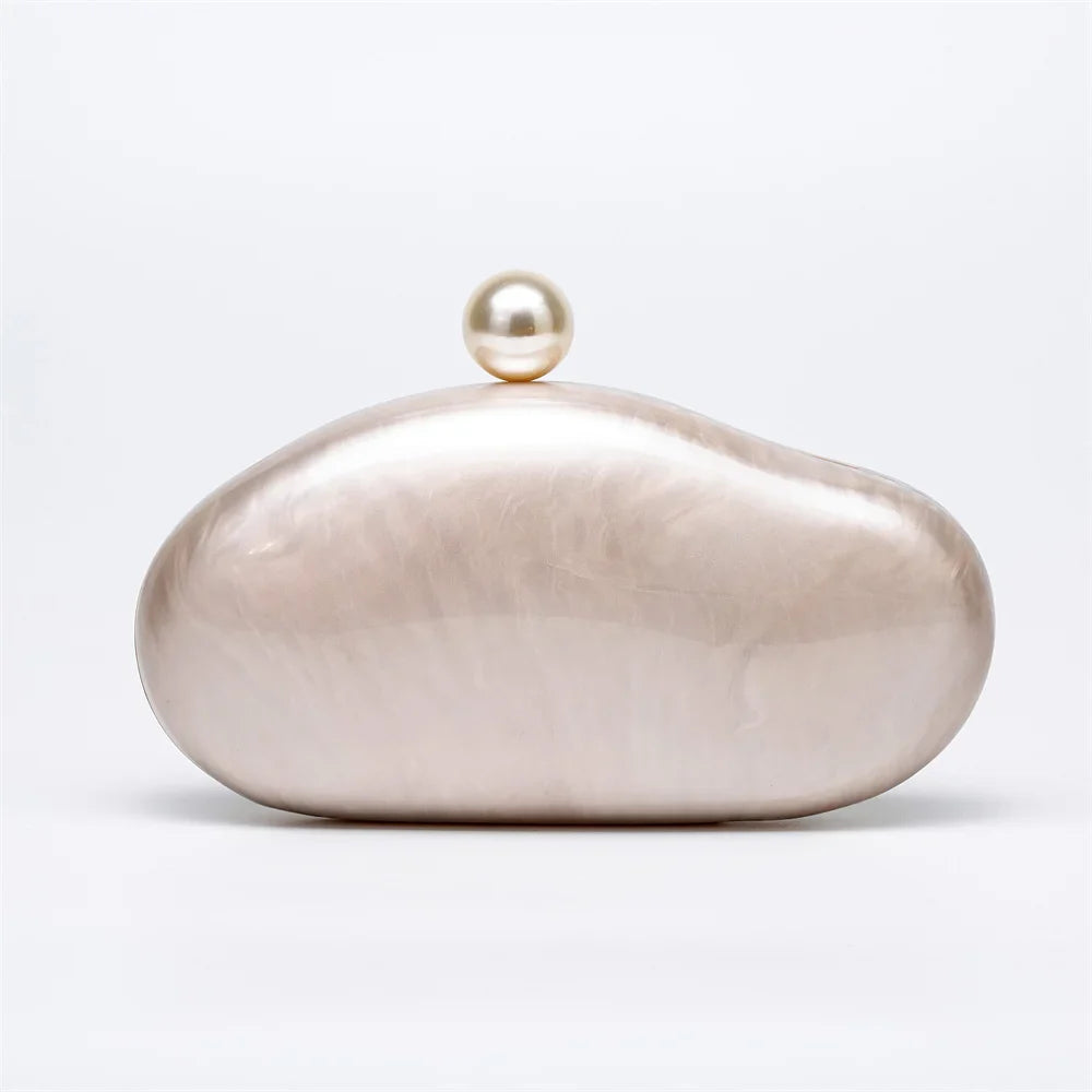 Nova pérola mármore vermelho verde marrom preto acrílico caixa embreagens sacos de noite feminino luxo designer bolsas nupcial festa casamento sacos