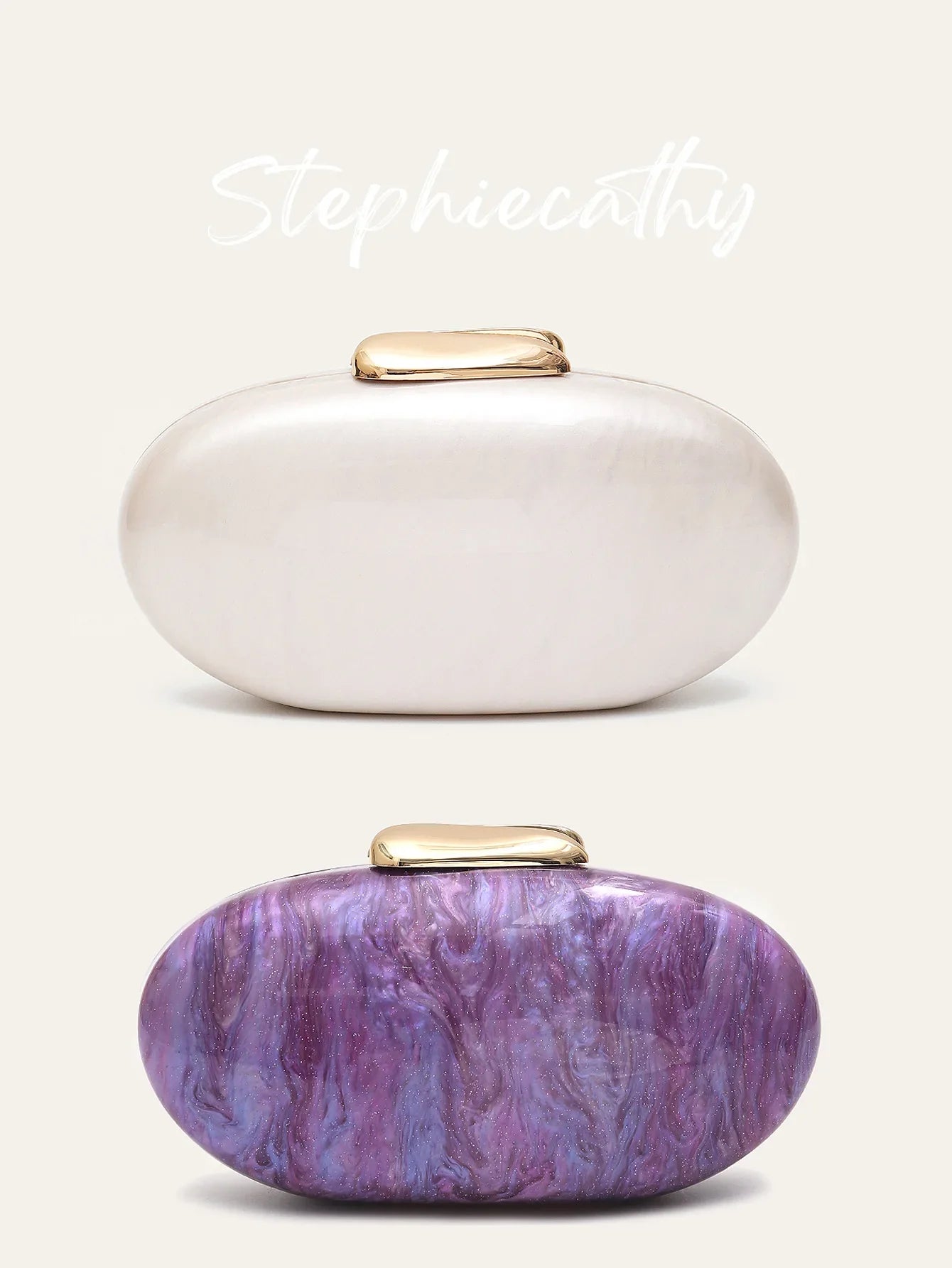 Sc marca de luxo elegante acrílico ímã fechamento embreagem bolsa em forma oval se encaixa celular design chique noiva bolsa casamento festa